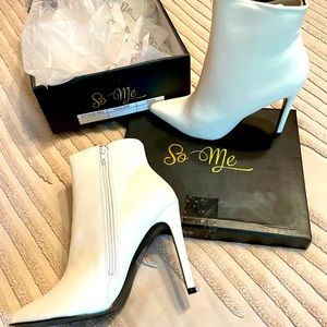 Fashion Nova - So Me: white booties size 9